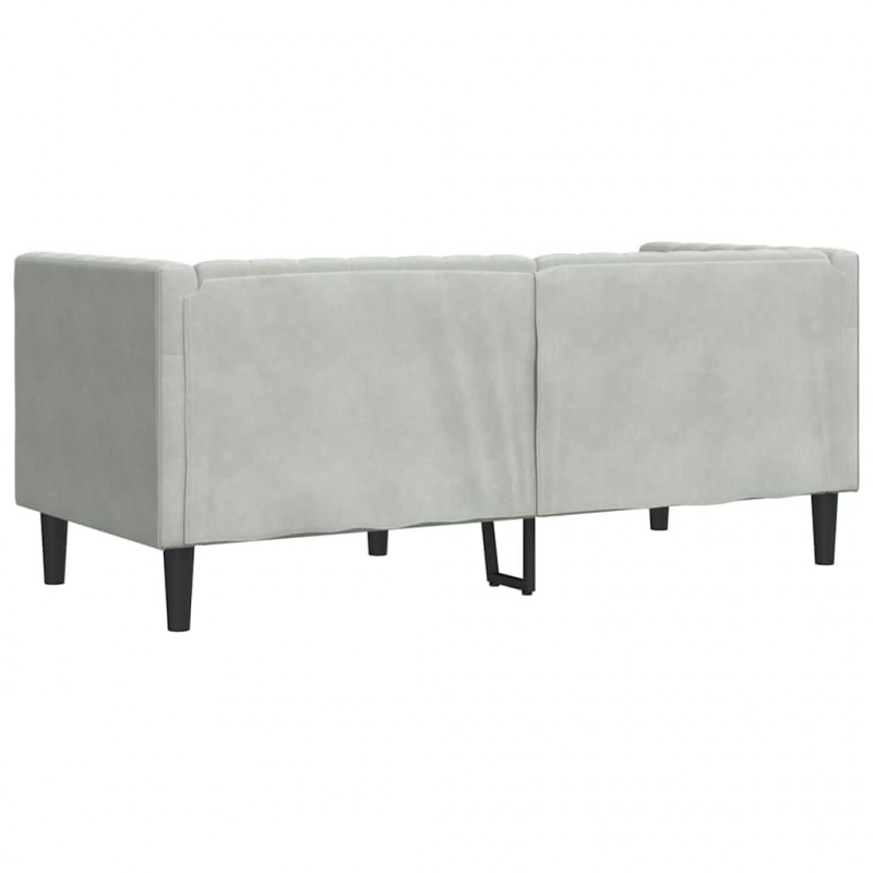 Sofa Jasnoszary 174 x 74,5 x 70,5 cm Aksamit
