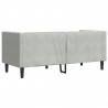 Sofa Jasnoszary 174 x 74,5 x 70,5 cm Aksamit