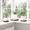 Stołek Roślinny 3 pcs Brązowy Drewno mahoniowe