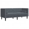 Sofa Ciemnoszary 174 x 74,5 x 70,5 cm Aksamit