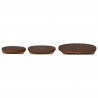 Stołek Roślinny 3 pcs Brązowy Drewno mahoniowe