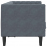 Sofa Ciemnoszary 174 x 74,5 x 70,5 cm Aksamit