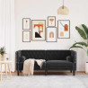 Sofa Czarny 174 x 74,5 x 70,5 cm Aksamit