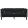 Sofa Czarny 174 x 74,5 x 70,5 cm Aksamit