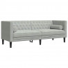 Sofa Jasnoszary 194 x 74,5 x 70,5 cm Aksamit