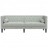 Sofa Jasnoszary 194 x 74,5 x 70,5 cm Aksamit