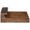 Etui Brązowy 36 x 30 x 10 cm Lite drewno mahoniowe