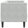 Sofa Jasnoszary 194 x 74,5 x 70,5 cm Aksamit