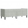 Sofa Jasnoszary 194 x 74,5 x 70,5 cm Aksamit