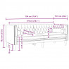 Sofa Jasnoszary 194 x 74,5 x 70,5 cm Aksamit
