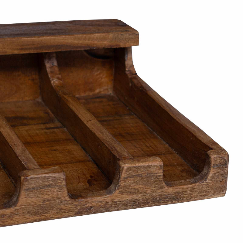 Etui Brązowy 36 x 30 x 10 cm Lite drewno mahoniowe