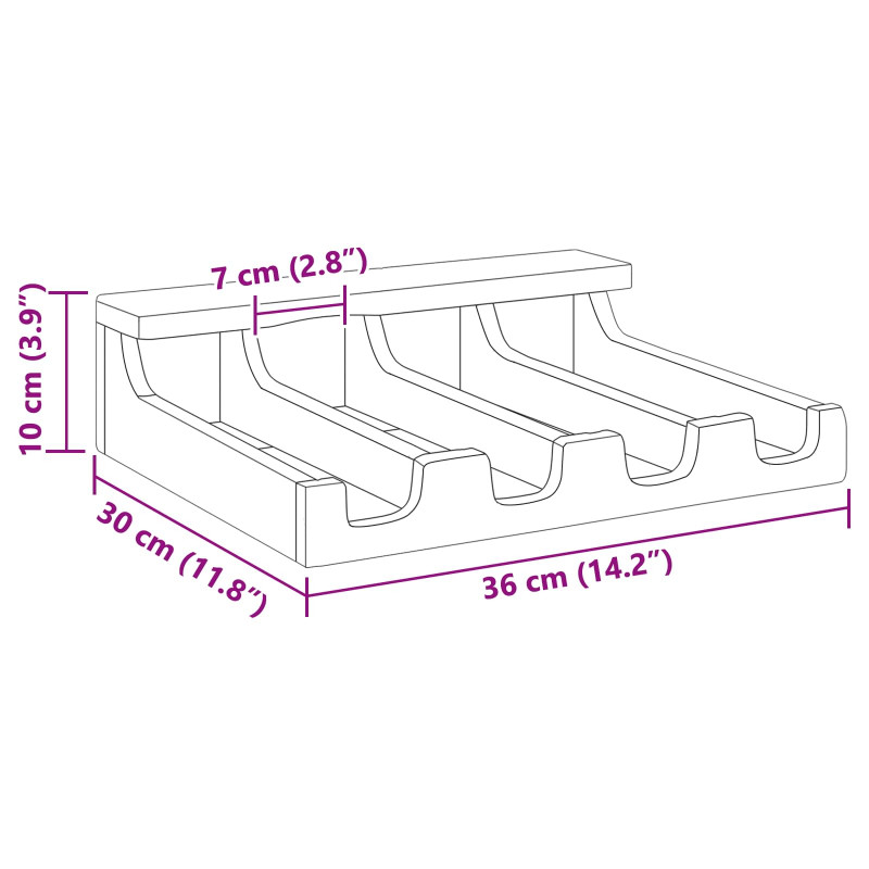 Etui Brązowy 36 x 30 x 10 cm Lite drewno mahoniowe