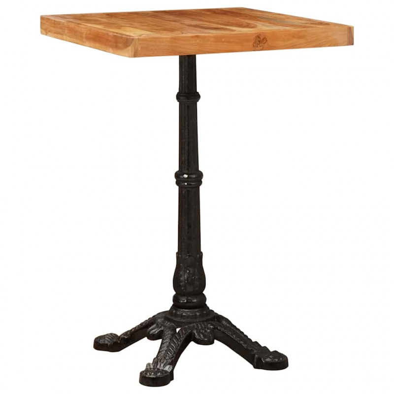Stolik bistro Brązowy 50 x 50 x 76 cm Lite Drewno Akacji