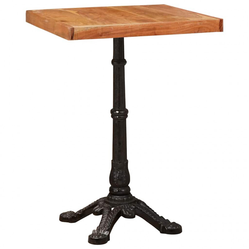 Stolik bistro Brązowy 50 x 50 x 76 cm Lite Drewno Akacji