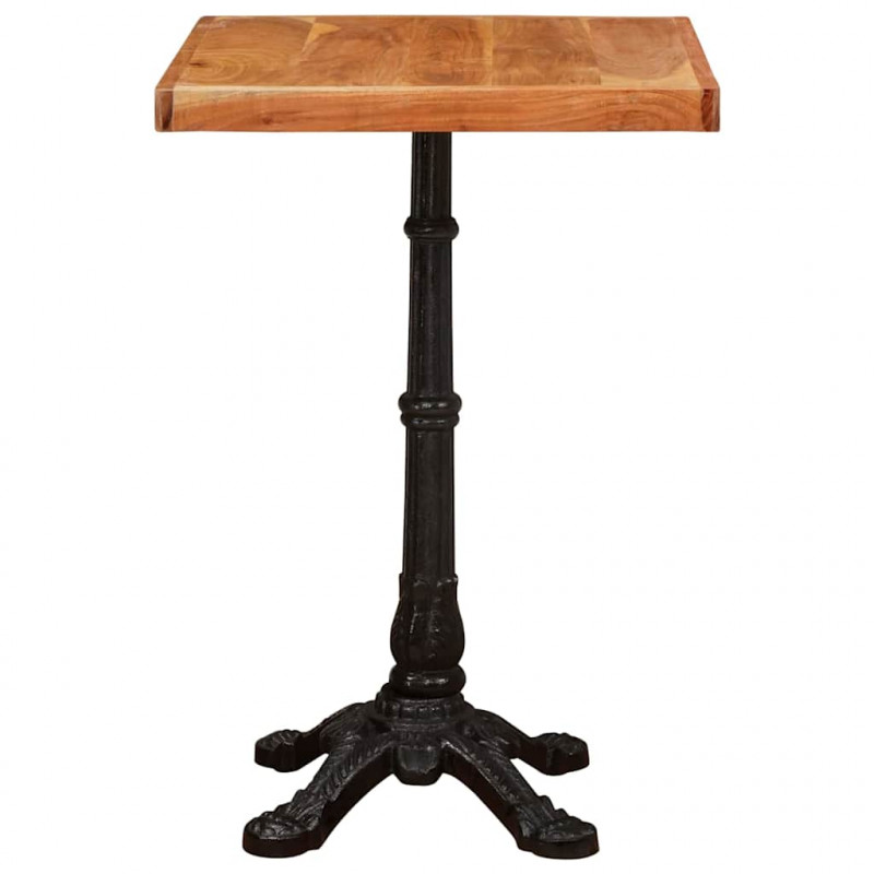 Stolik bistro Brązowy 50 x 50 x 76 cm Lite Drewno Akacji