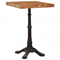 Stolik bistro Brązowy 50 x 50 x 76 cm Lite Drewno Recyklingowe