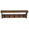 Wieszak Brązowy 50 x 10 x 14 cm Lite drewno mahoniowe