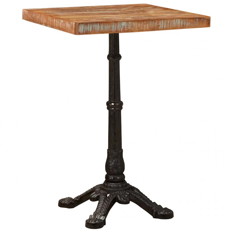Stolik bistro Brązowy 50 x 50 x 76 cm Lite Drewno Recyklingowe