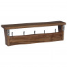 Wieszak Brązowy 50 x 10 x 14 cm Lite drewno mahoniowe