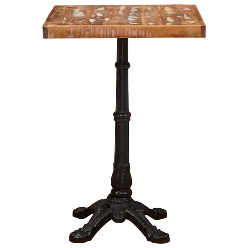 Stolik bistro Brązowy 50 x 50 x 76 cm Lite Drewno Recyklingowe