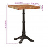 Stolik bistro Brązowy 50 x 50 x 76 cm Lite Drewno Recyklingowe