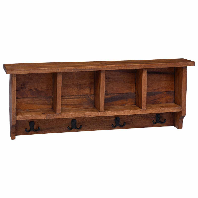Wieszak Brązowy 70 x 11 x 27 cm Lite drewno mahoniowe