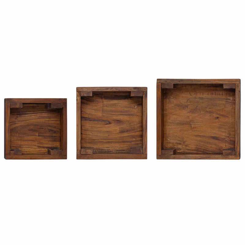 Stojak na rośliny 3 pcs Brązowy Drewno mahoniowe
