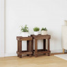 Stojak na rośliny 2 pcs Brązowy 70 x 11 x 27 cm
