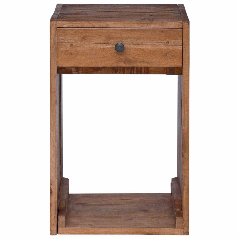 Stolik nocny Brązowy 63 x 30 x 79 cm Lite drewno mahoniowe