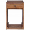 Stolik nocny Brązowy 63 x 30 x 79 cm Lite drewno mahoniowe