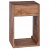 Stolik nocny Brązowy 63 x 30 x 79 cm Lite drewno mahoniowe