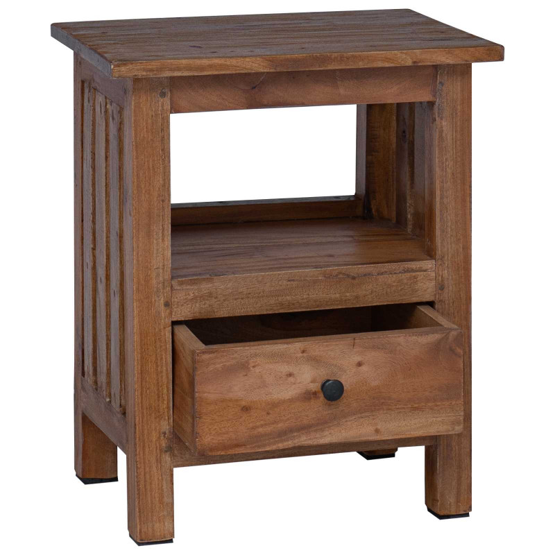 Stolik nocny Brązowy 41 x 30 x 50 cm Lite drewno mahoniowe
