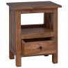 Stolik nocny Brązowy 41 x 30 x 50 cm Lite drewno mahoniowe