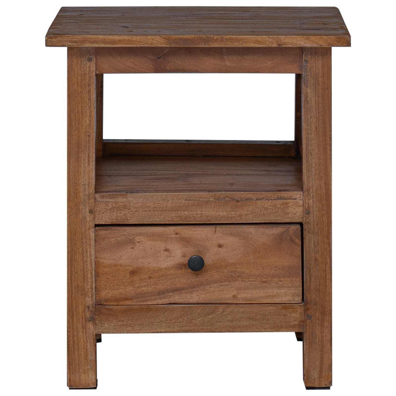 Stolik nocny Brązowy 41 x 30 x 50 cm Lite drewno mahoniowe