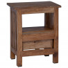 Stolik nocny Brązowy 41 x 30 x 50 cm Lite drewno mahoniowe