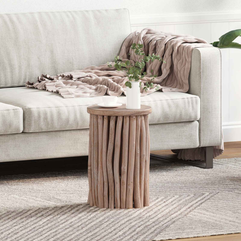 Halka Naturalny 30 x 30 x 45 cm Lite drewno teakowe