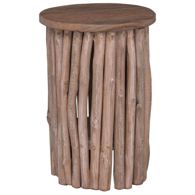 Halka Naturalny 30 x 30 x 45 cm Lite drewno teakowe