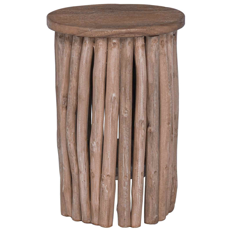 Halka Naturalny 30 x 30 x 45 cm Lite drewno teakowe