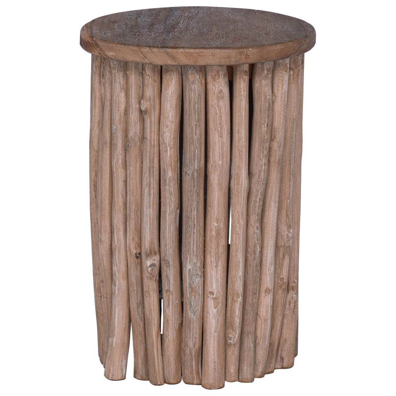 Halka Naturalny 30 x 30 x 45 cm Lite drewno teakowe