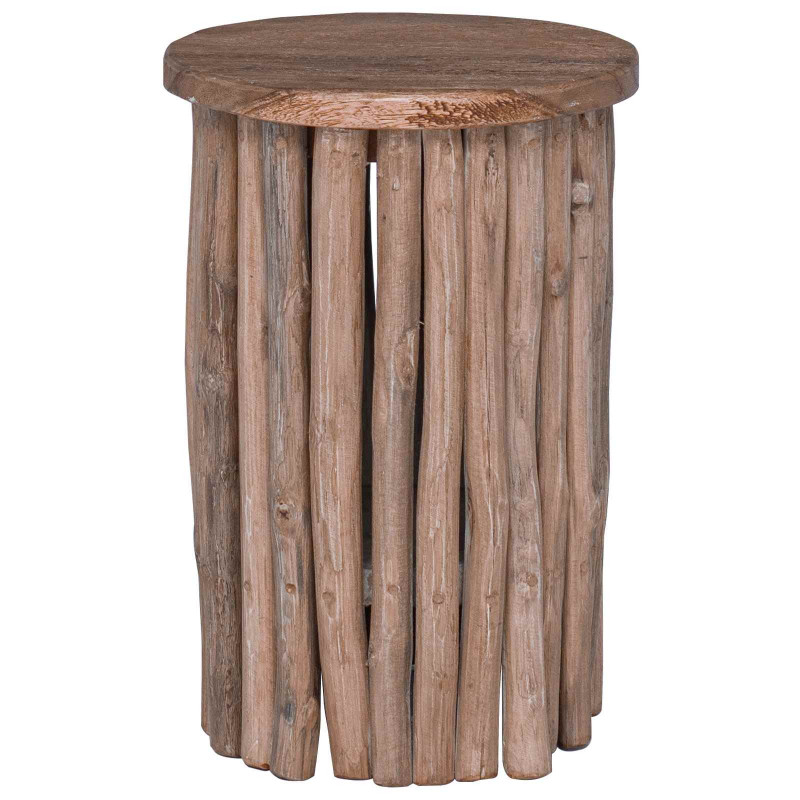 Halka Naturalny 30 x 30 x 45 cm Lite drewno teakowe