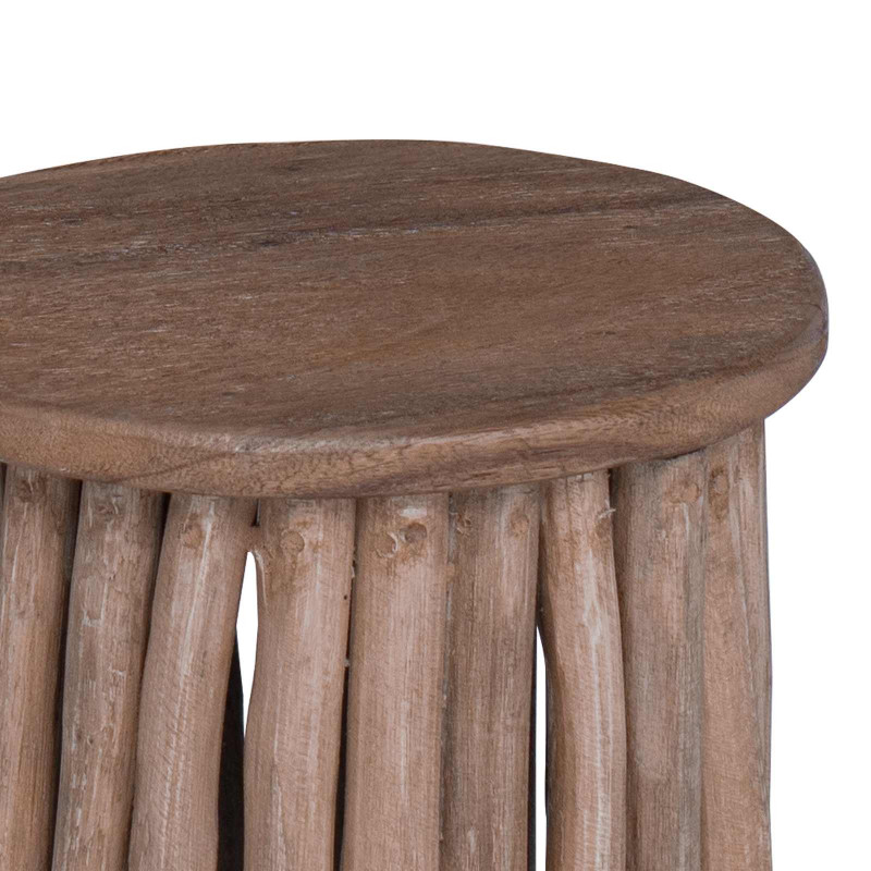 Halka Naturalny 30 x 30 x 45 cm Lite drewno teakowe