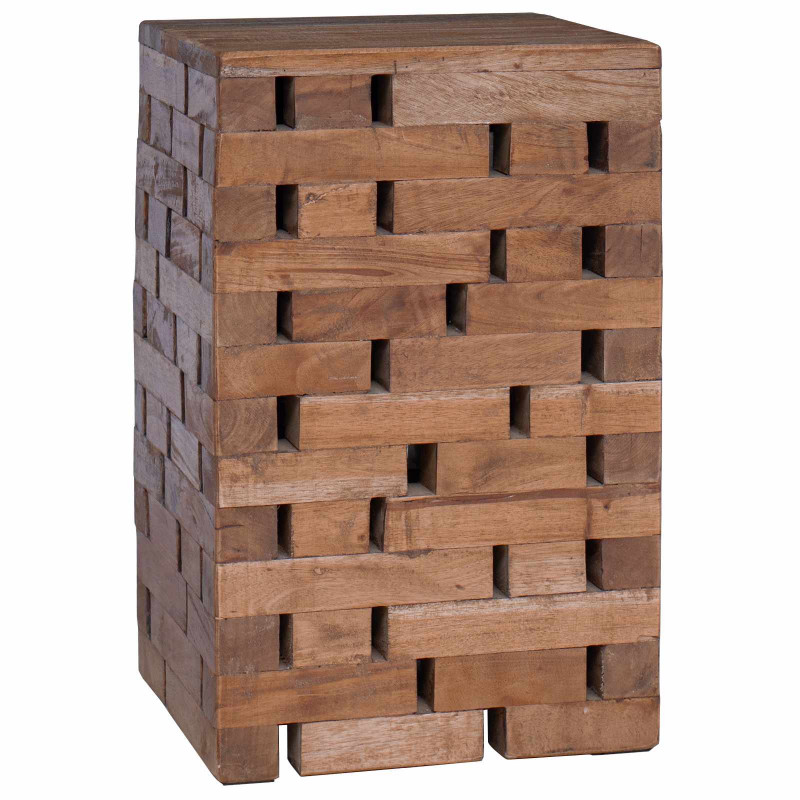 Halka Naturalny 29 x 29 x 48 cm Lite drewno z odzysku