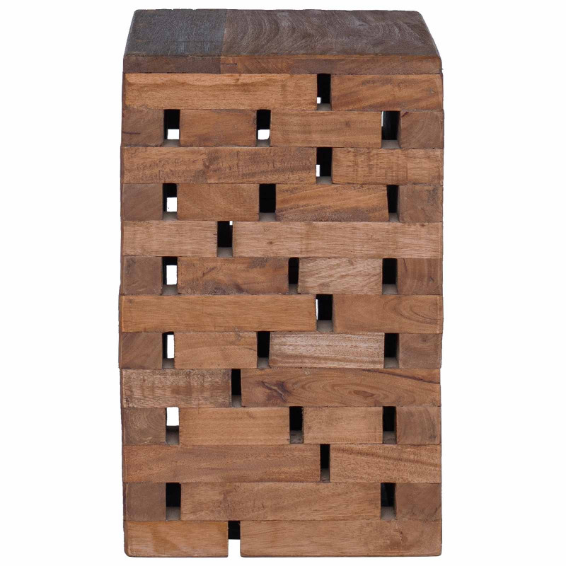 Halka Naturalny 29 x 29 x 48 cm Lite drewno z odzysku