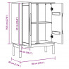 Bufet FLORO Woskowy Brąz 70 x 30 x 70,5 cm Lite drewno sosnowe