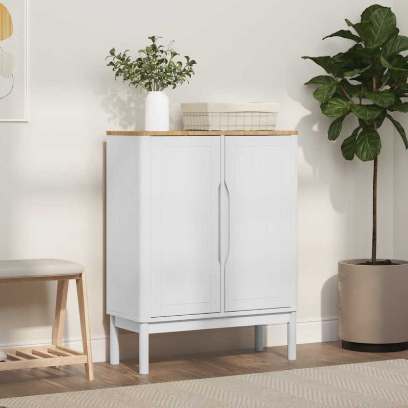 Bufet FLORO Biały 70 x 30 x 70,5 cm Lite drewno sosnowe