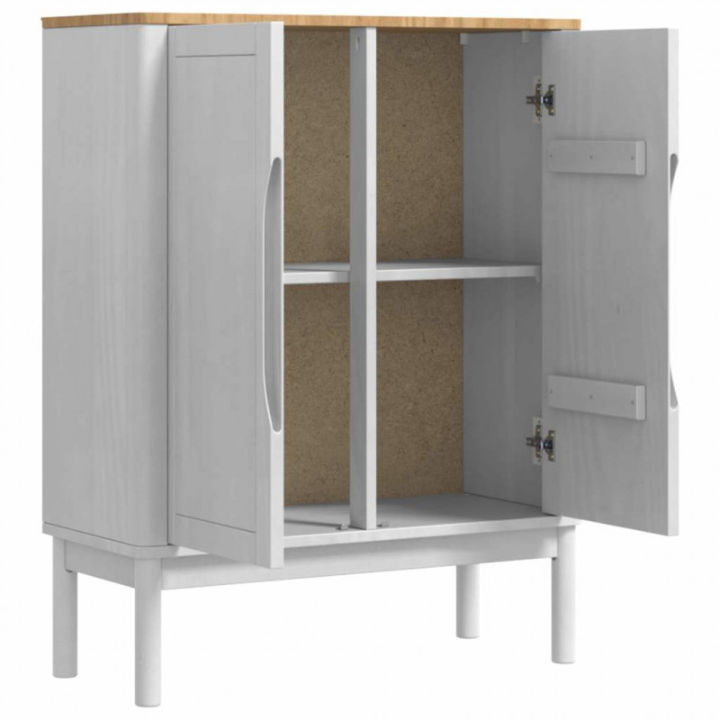 Bufet FLORO Biały 70 x 30 x 70,5 cm Lite drewno sosnowe