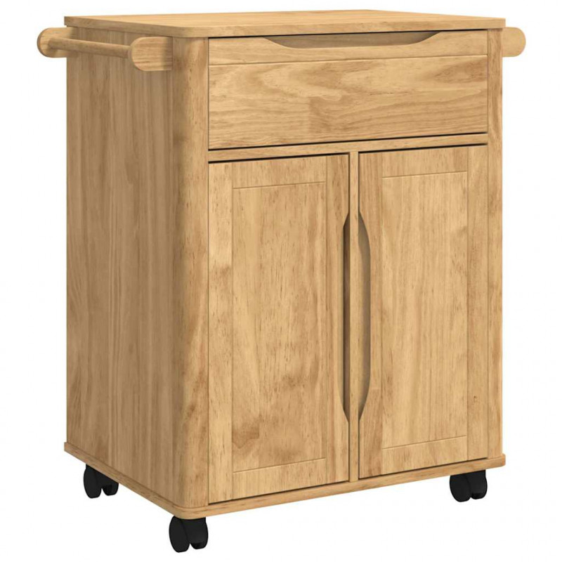 Wózek Kuchenny FLORO Woskowy Brąz 72,5 x 45 x 80 cm