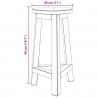 Halka Naturalny 28 x 28 x 50 cm Drewno mahoniowe
