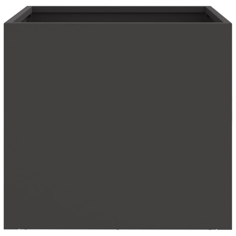 Donice, 2 szt., czarne, 32x30x29 cm, stal