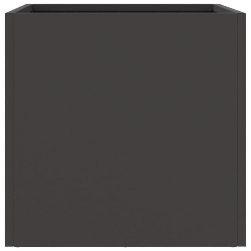 Donice, 2 szt., czarne, 32x30x29 cm, stal